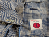 Hackett Marling & Evans 36R Blue Plaid Wool/Linen