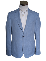 Hawes & Curtis 1913 VBC Sport Coat 41/42R Light Blue Wool/Cotton Vitale Barberis Canonico