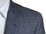 Hackett Suit 38R Soft Navy Blue Plaid Wool