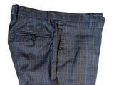 Hackett Suit 38R Soft Navy Blue Plaid Wool