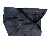 Hackett Suit 38R Soft Navy Blue Plaid Wool