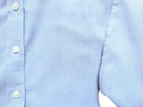 Chester Barrie Dress Shirt 15.5 Pale Blue Weave Spread Collar Cotton