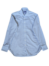 Chester Barrie Dress Shirt 15.5 Navy/White Spread Collar Cotton