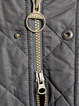 Barbour Jacket M/L Charcoal Grey Chelsea Padded Quilt Polyester