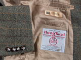 Vintage Marks & Spencer Harris Tweed Sport Coat 44L Rosemary Green 2-button Wool