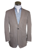 Vintage Marks & Spencer 38R Taupe 2-button Linen/Silk/Cotton