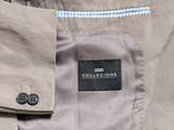 Vintage Marks & Spencer 38R Taupe 2-button Linen/Silk/Cotton