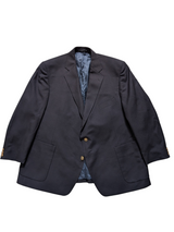 Magee Sport Coat 50R Portly Navy Blue 2-button Wool Blazer