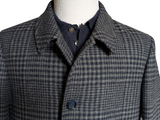 Abraham Moon Coat XL/46 Navy/Grey Plaid Wool