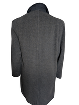 Vintage Burton Royal Warrant Half Raglan Coat L/42 Charcoal Olive-Grey Check 3-button Heavy Wool