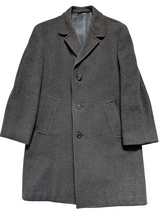 Vintage Burton Royal Warrant Half Raglan Coat L/42 Charcoal Olive-Grey Check 3-button Heavy Wool