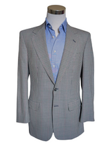 Vintage Marks & Spencer St Michael Blazer 38/40R White Check 2-button Wool