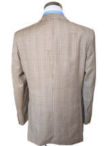 Vintage Marks & Spencer St Michael Sport Coat 38/40R Tan Check 2-button Wool