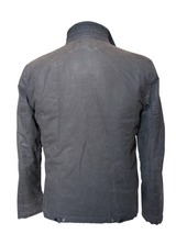 Barbour Bomber Jacket S Charcoal Brown Track Waxed Cotton