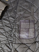 Barbour Bomber Jacket S Charcoal Brown Track Waxed Cotton