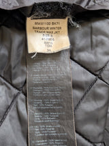 Barbour Bomber Jacket S Charcoal Brown Track Waxed Cotton