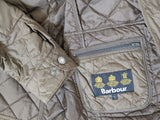 Barbour Jacket L Khaki Green Ariel Padded Quilt Polyester