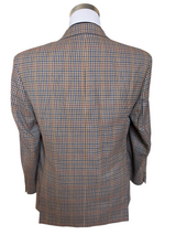 Vintage Marks & Spencer St Michael Blazer 40/42 Brown Check 2-button Wool