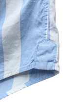 Chester Barrie Shirt 16 Blue/White Striped Cotton Canclini