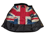 Barbour International Belted Jacket S Brownish Grey Waxed Cotton Union Jack