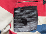 Barbour International Belted Jacket S Brownish Grey Waxed Cotton Union Jack