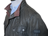 Barbour Motorcycle Jacket M Olive Green Duke Waxed Cotton