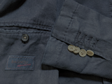 Bagnoli Napoli Sport Jacket 38R Navy Blue 2-button Washed Linen/Cotton