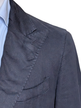 Bagnoli Napoli Sport Jacket 38R Navy Blue 2-button Washed Linen/Cotton