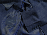 Moss Bros Reda Sport Coat 42L Blue Plaid Wool Blend