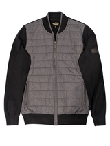 Barbour Hybrid Quilted Sweater/Jacket S Blue-Grey/Black Cotton