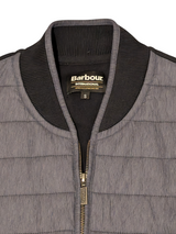 Barbour Hybrid Quilted Sweater/Jacket S Blue-Grey/Black Cotton