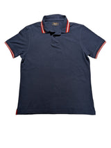Barbour x Land Rover Polo Shirt M/L Navy Blue Cotton Pique