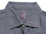 Mazzarelli Shirt 16 Denim Blue Chambray Cotton