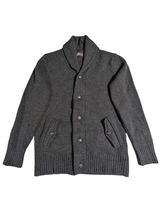 Marks & Spencer Shawl Cardigan M Charcoal Thick Wool