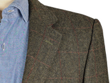 Marks & Spencer x Timothy Everest Abraham Moon Sport Coat 38R Olive Green Herringbone Yorkshire Wool Tweed