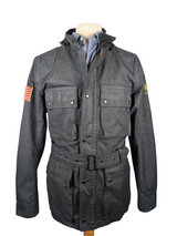 Ralph Lauren M65 Belted Jacket M Midnight Waxed Cotton