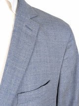 Charles Tyrwhitt Reda Sport Coat 46R Slim Light Blue Wool Hopsack