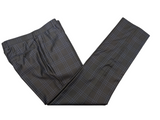 Benjamin Reda Suit 38R Charcoal Blue Windowpane Wool