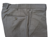 Luigi Bianchi Trousers 33 Light Grey Flat Front Tailored Fit Wool
