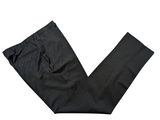 Luigi Bianchi Trousers 36 Black Flat Front Tailored fit Wool