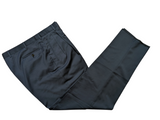 Luigi Bianchi Lubiam Trousers 38 Dark Cadet Blue Pleated front Full Fit Wool