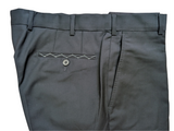 Luigi Bianchi Trousers 36 Black Flat Front Tailored fit Wool/Mohair