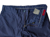 Luigi Bianchi  Trousers 32/33 Bright navy blue Flat front Sim fit Cotton/Elastane