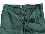 Marco Pescarolo 5 Pocket Trousers 32/33 Green Flat Front Cotton/Elastane