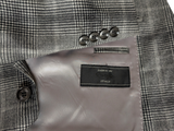 Moss Bros. Marzotto Suit 40/41R Grey Plaid Wool Flannel