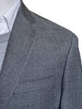 TM Lewin REDA Soft Suit 38R Charcoal Micro Check 2-Button Pure Wool