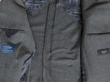 TM Lewin REDA Soft Suit 38R Charcoal Micro Check 2-Button Pure Wool