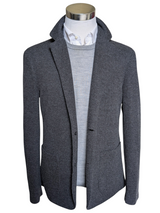 Pal Zileri Soft Knit Sport Coat 41/42R Charcoal Grey Wool/Cotton/Silk/Cashmere