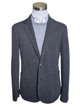 Pal Zileri Soft Knit Sport Coat 41/42R Charcoal Grey Wool/Cotton/Silk/Cashmere
