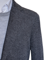 Pal Zileri Soft Knit Sport Coat 41/42R Charcoal Grey Wool/Cotton/Silk/Cashmere